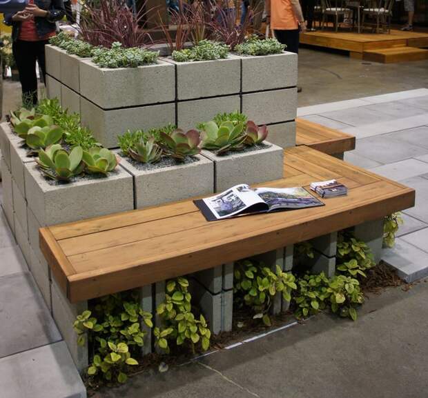 Cinder Block Wall Ideas | Ideas and Inspiration for a Modern Vegetable Garden | Potted Plant ...: 