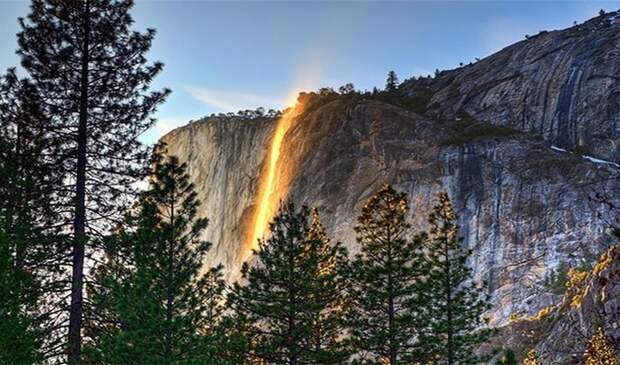 Невероятное природное явление: водопад «Лошадиный хвост».