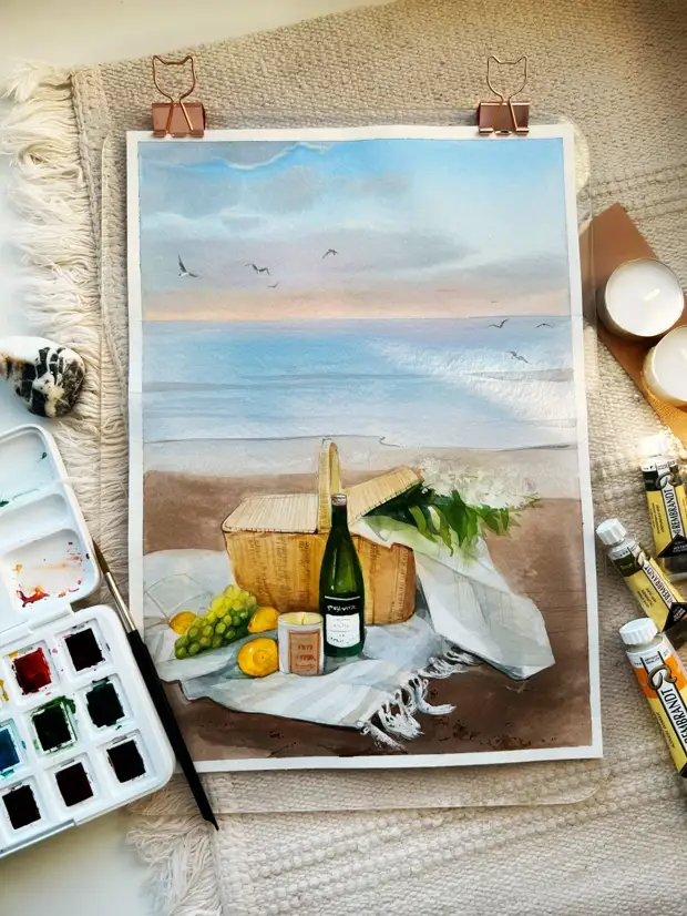 Мастер-класс по живописи акварелью «Романтика на берегу»