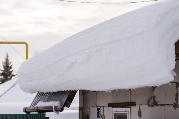 Об угрозе снежных лавин с крыш из-за резкого потепления заявили новосибирцам