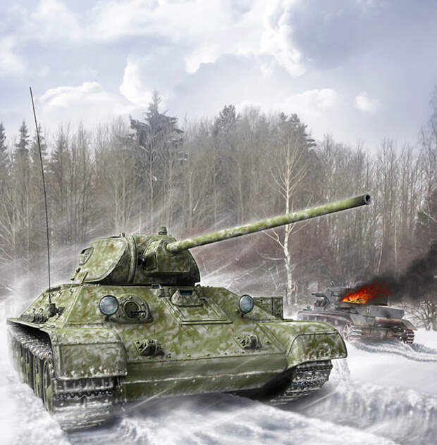 Поле боя. Т-34-57 - редкий танк, который спас Сталина и мог бороться с "Тиграми"  СССР, авто, война, история, факты