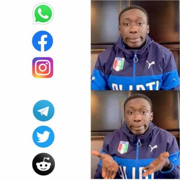 Глобальный сбой Facebook, Instagram и WhatsApp: шутки и мемы