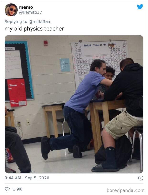 учитель, поза