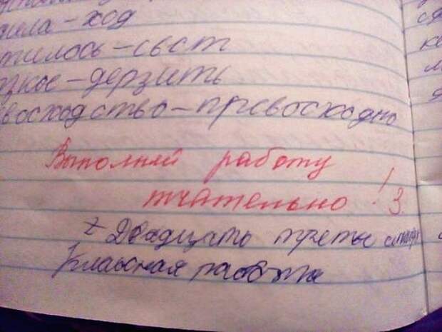 Прикольные замечания учителей из школьных тетрадей и дневников Прикольные замечания учителей из школьных тетрадей и дневников