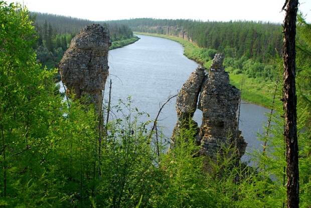 Ленские столбы. Река Синяя. Россия. Красивое фото