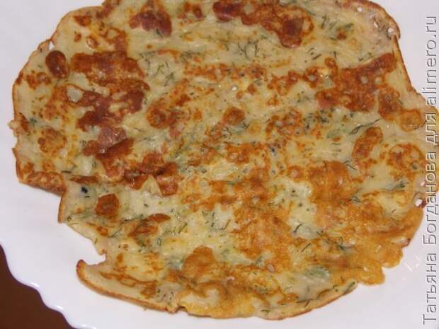 Блинчики с сыром и зеленью Блинчики с сыром и зеленью