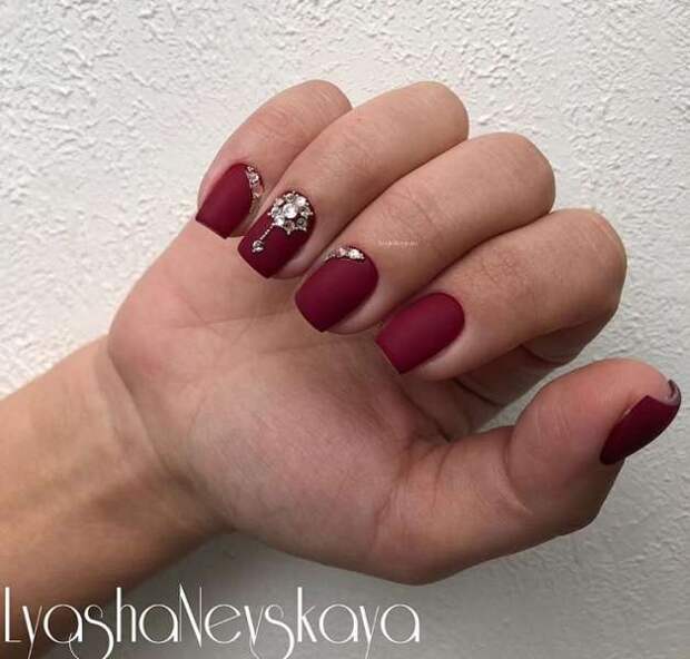 Матовые короткие ногти: 53 шикарные идеи