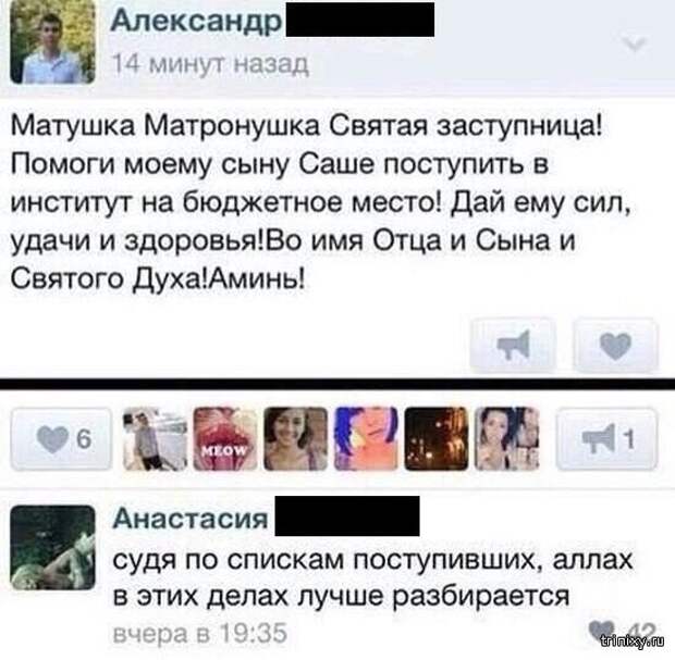 Смешные комментарии из социальных сетей