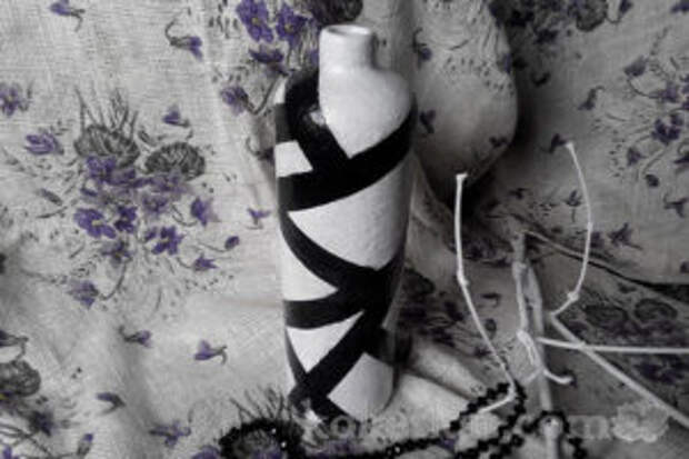 Черно-белая ваза своими руками, МК