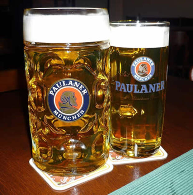 Литровая кружка с немецким пивом