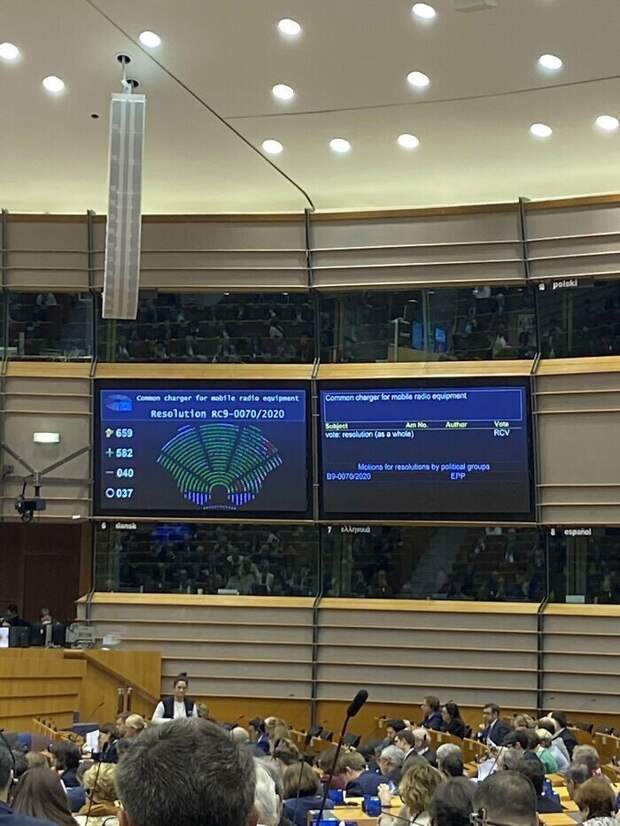 29. Европейский парламент проголосовал за универсальное зарядное устройство для мобильных устройств. 582 - 40 29. Европейский парламент проголосовал за универсальное зарядное устройство для мобильных устройств. 582 - 40