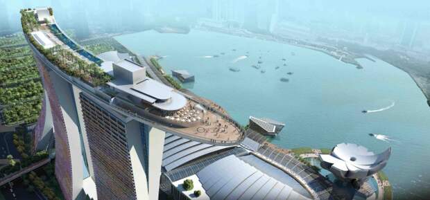 С крыши этого здания можно узреть всю красоту Сингапура.