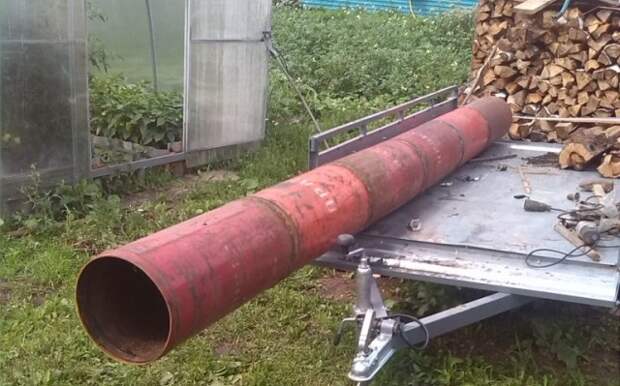 Труба из газовых баллонов своими руками Труба из газовых баллонов своими руками