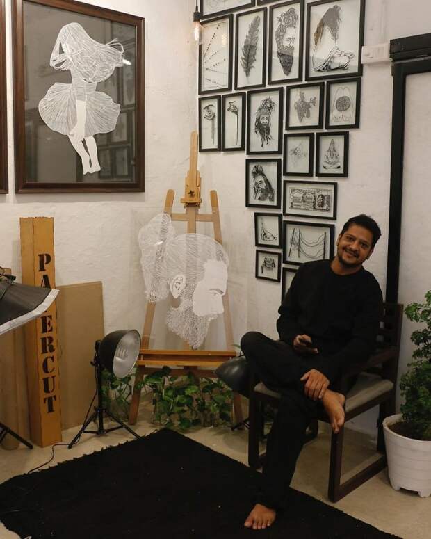 Изящные творения Парта Котекара, вырезанные из бумаги бумага, искусство, красиво, креатив, резьба, творчество, тонкая работа, художник