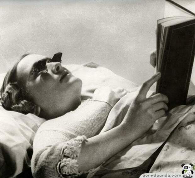 Специальные очки для чтения в постели история, ретро, фото, это интересно