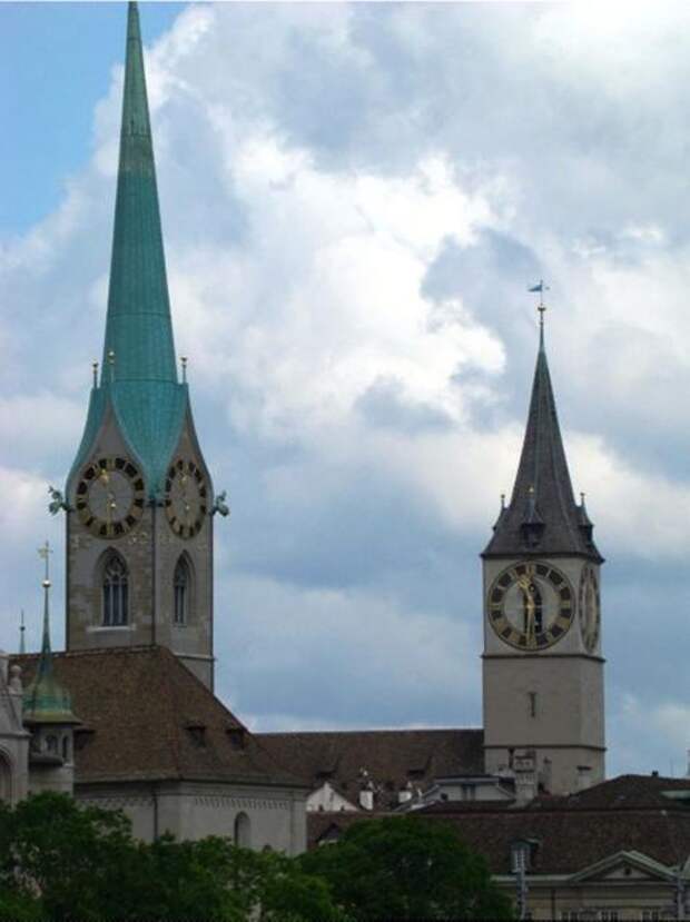 Церковь святого Петра и Фраумюнстер в Цюрихе