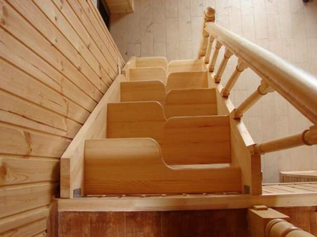 Лестница "гусиный шаг". Вид сверху. Фото pinterest.ru