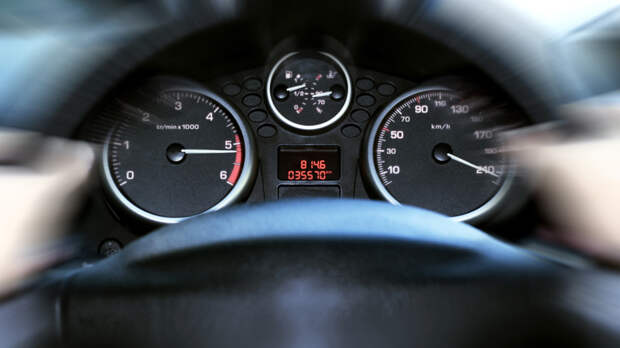 car panel instrument speedometer and tachometer (shallow dof)