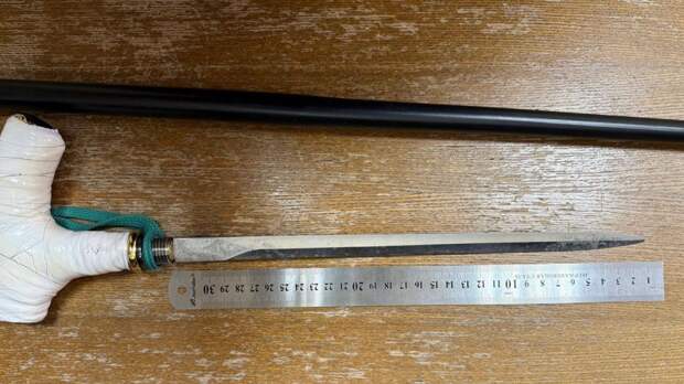 Женщина пыталась пройти в суд с тростью-клинком