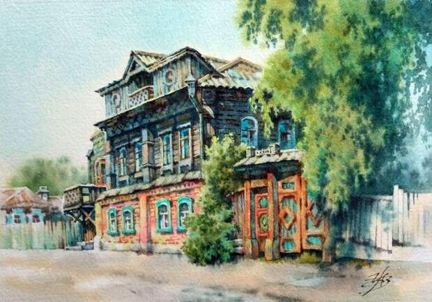 Акварели старинных русских городов Ольги Ивлевой