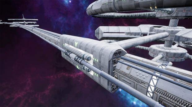 Общепланетарное транспортное средство в космосе