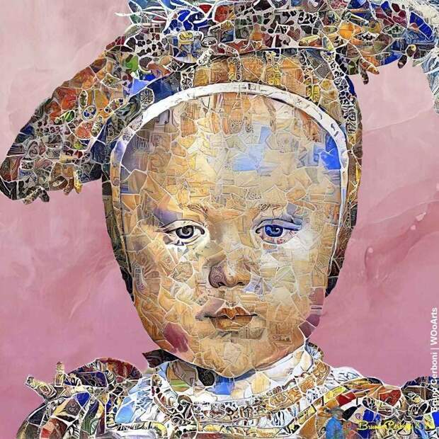 Цифровые мозаики из цикла «Люди мира» от Бруно Чербони.