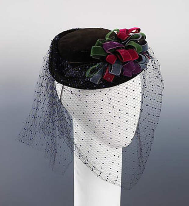 Дамская шляпка с вуалью, 1939 год 