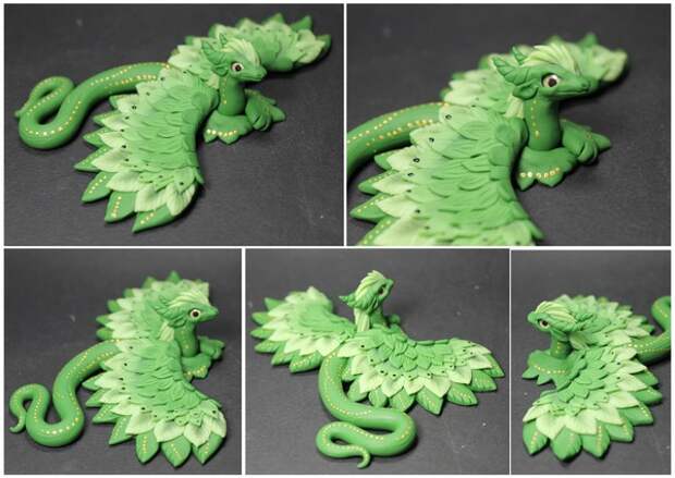 Снова драконята рукоделие без процесса, дракон, handmade, ручная работа, лепка, полимерная глина, длиннопост