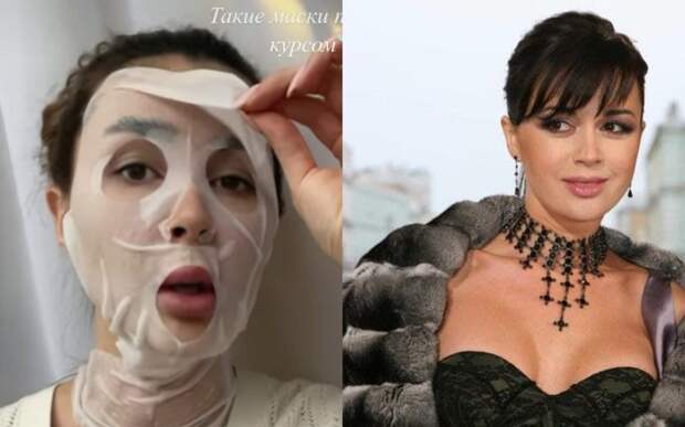 Анна Заворотнюк напугала внешним видом в тканевой маске