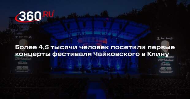 Более 4,5 тысячи человек посетили первые концерты фестиваля Чайковского в Клину
