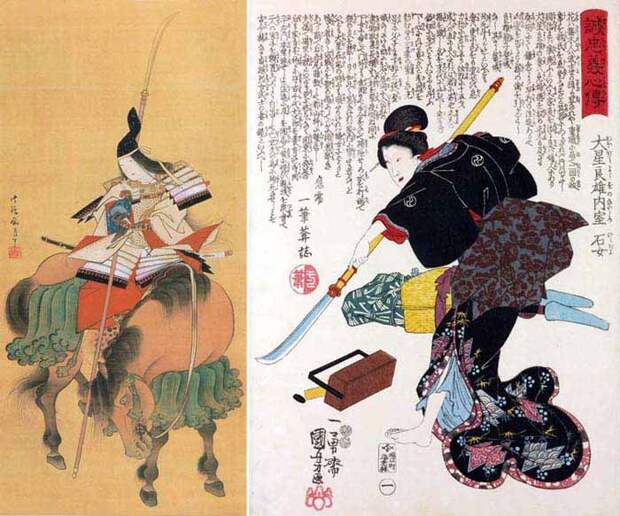 Томоэ Годзэн - средневековая японская воительница, национальная героиня страны, и онна-бугэйся с нагинатой