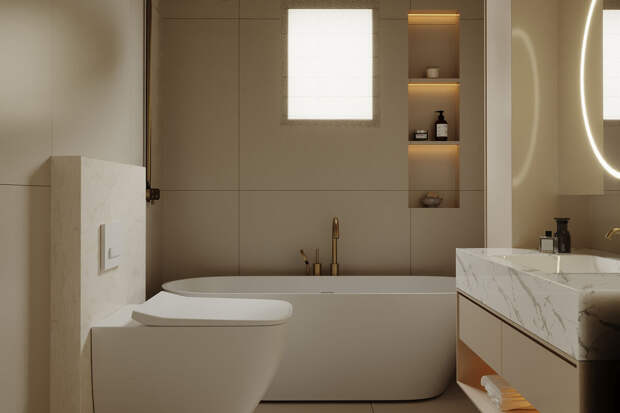 Дизайнер Донковцева: в ванной важно разделить вещи по категориям