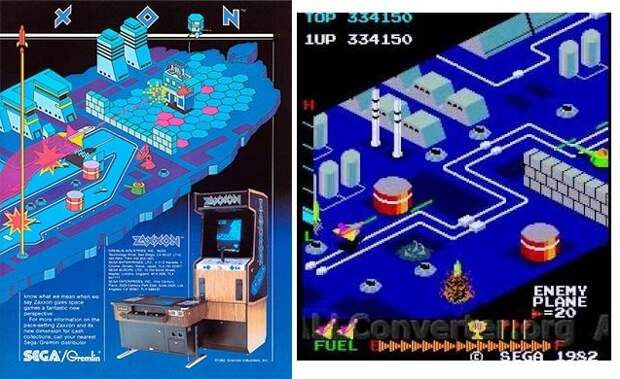 Игровой автомат и геймплей Zaxxon Игровые приставки, игры, ностальгия