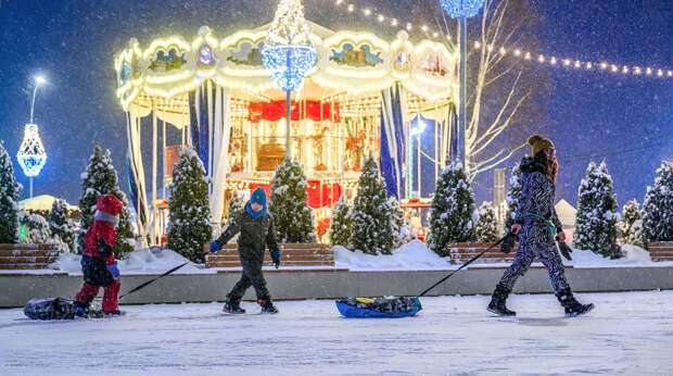 Гости кинопарка "Москино" воспользовались прокатом коньков и тюбингов 40 тысяч раз