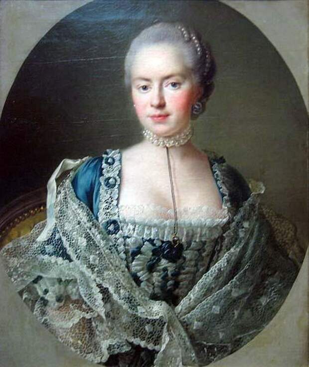 Франсуа Юбер Друэ, «Портрет графини Дарьи Чернышовой-Салтыковой», 1762 год. Этот портрет долгое время считался портретом Салтычихи