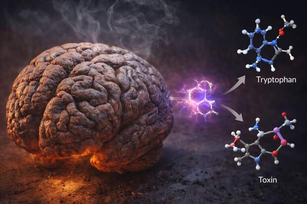 Стареющий мозг превращает триптофан в токсин — найден механизм