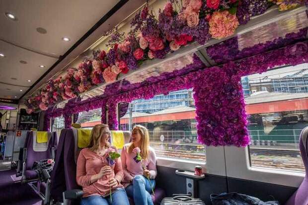 Вагон поезда в Лондоне украсили 3000 цветов в честь Chelsea Flower Show: реакция пассажиров