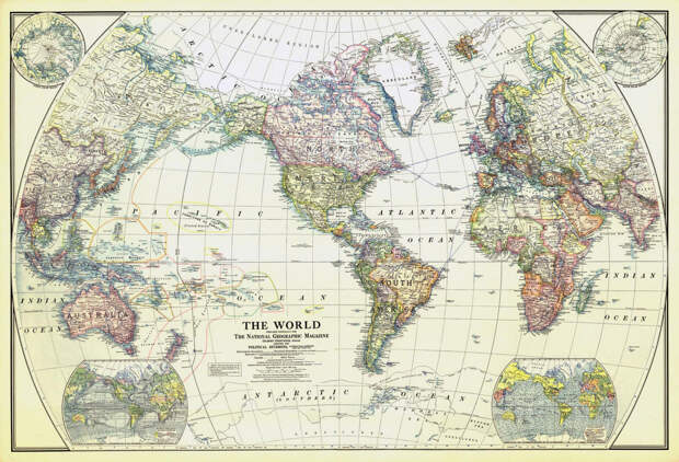 National Geographic оцифровал свою коллекцию карт за 130 лет. От карт звёзд до океанского дна 6
