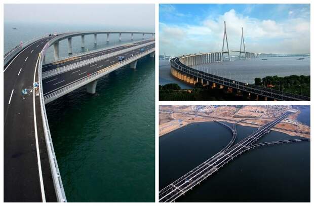 Циндаоский мост занесен в Книгу рекордов Гиннеса (Китай).