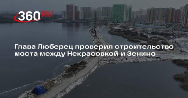 Глава Люберец проверил строительство моста между Некрасовкой и Зенино