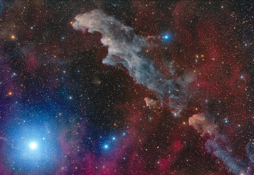 Ригель и отражательная туманность Голова ведьмы IC 2118