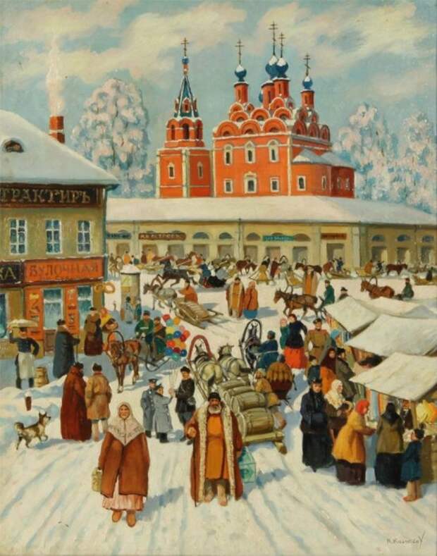 К.К. Кузнецов, Рынок зимой К.К. Кузнецов, Рынок зимой