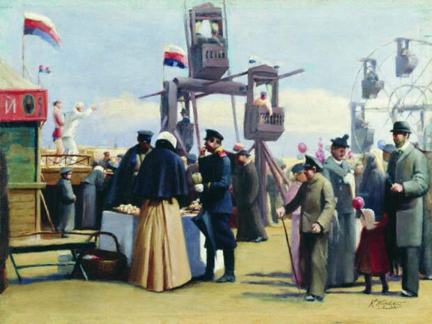 К. Маковский, Ярмарочные балаганы К. Маковский, Ярмарочные балаганы