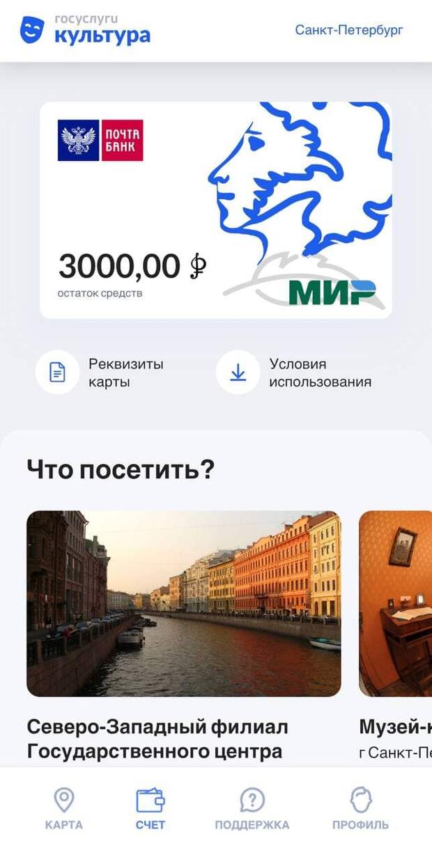 Пушкинская карта где можно