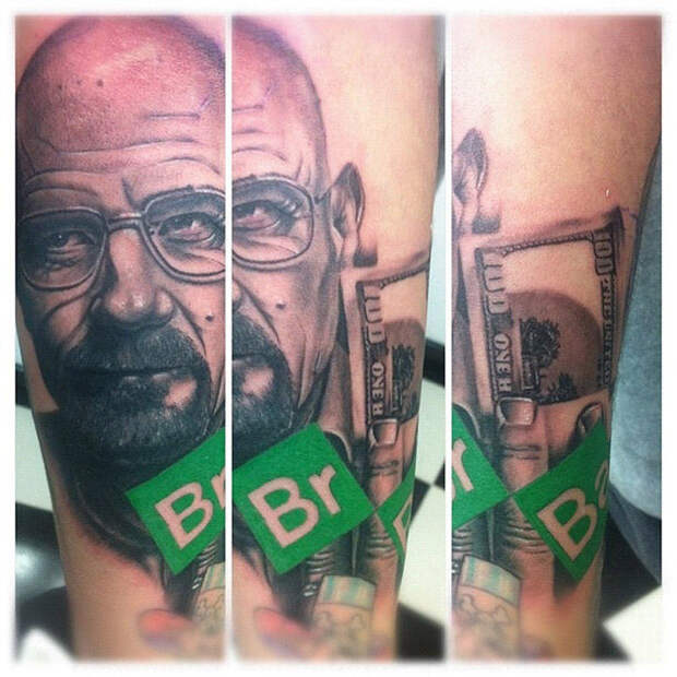 Фотография: Невероятно реалистичные татуировки Уолтера Уайта №7 - BigPicture.ru