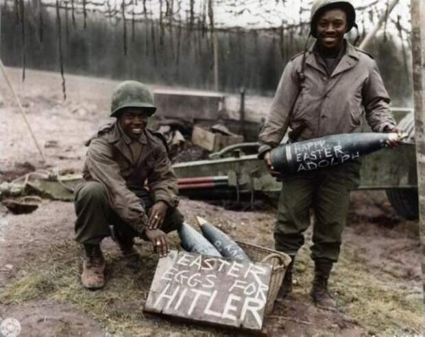 Вторая Мировая война, у американских солдат - Пасха. 1945 год. история, факты, фото.