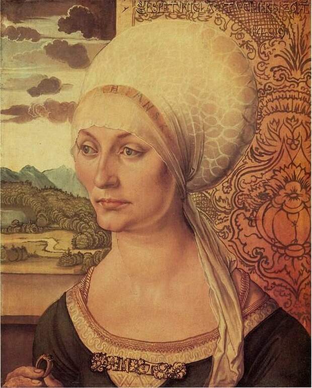 А. Дюрер. Портрет Эльсбет Тухер. 1499 г.  Кассельская картинная галерея, Кассель
