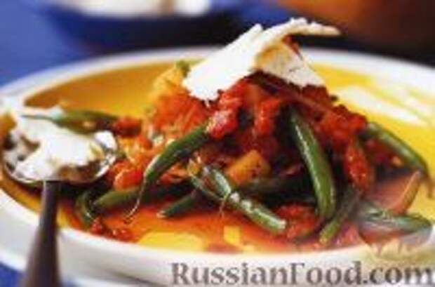 Фото к рецепту: Соте с картофелем и стручковой фасолью