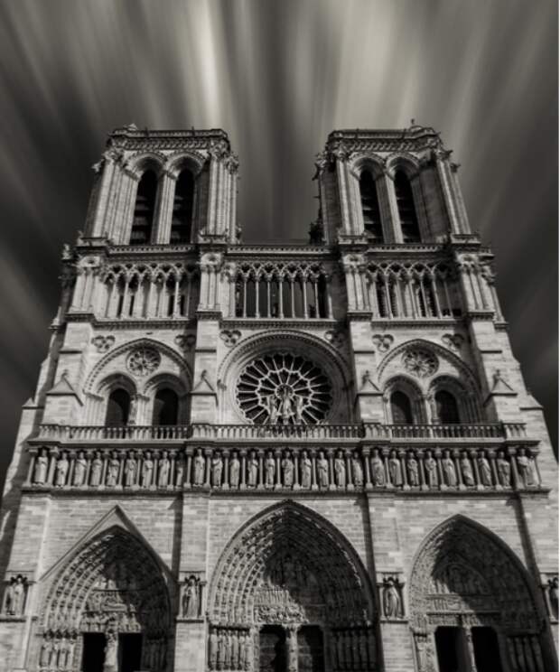 Собор парижской богоматери черно белое фото