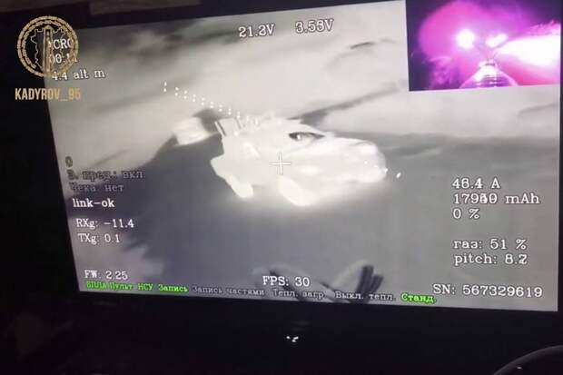 Кадыров показал видео атаки «Ахмата» на технику ВСУ